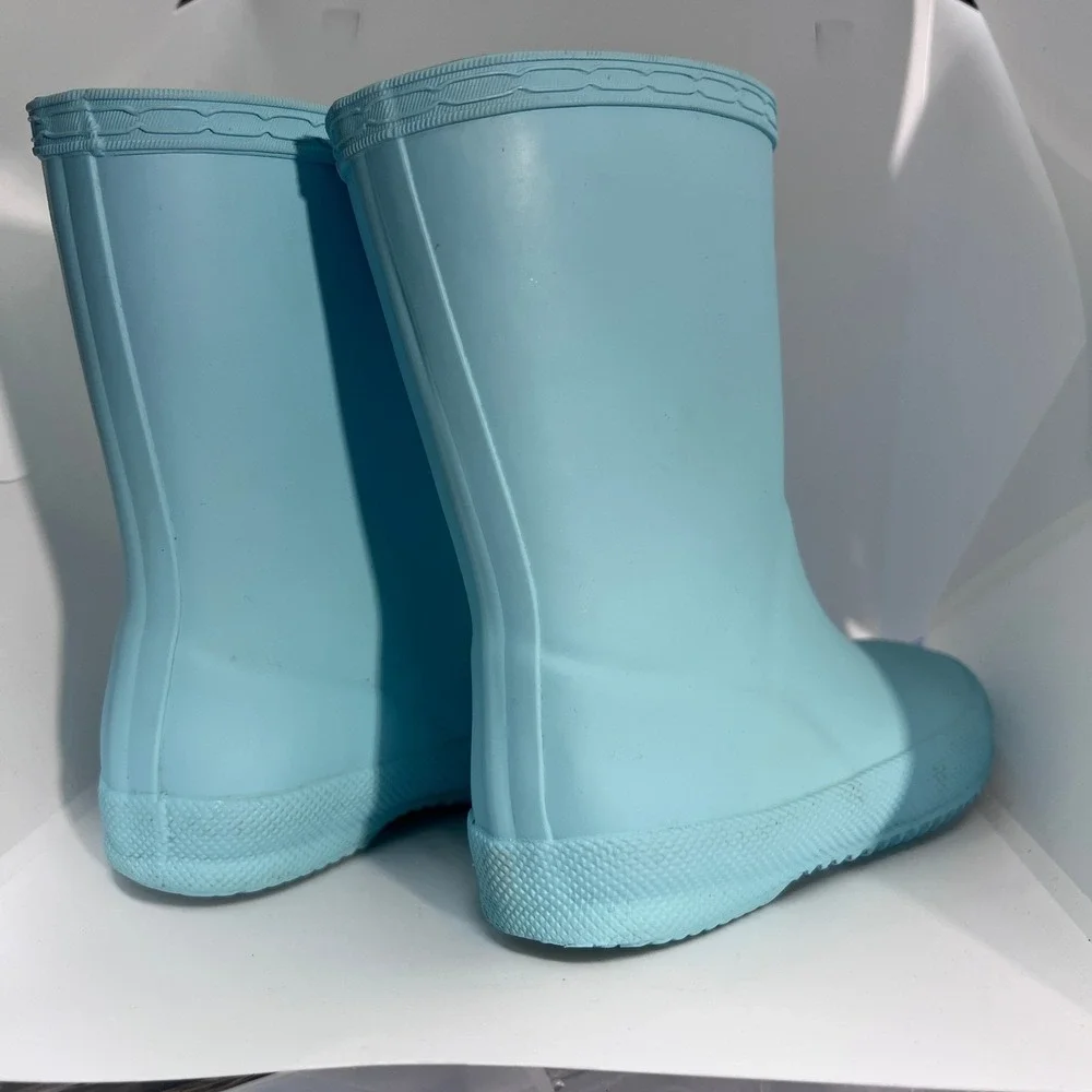 Hunter Kids First Classic Rain Boots Sky Blue Rubber Size 7 Toddler 8 Toddler